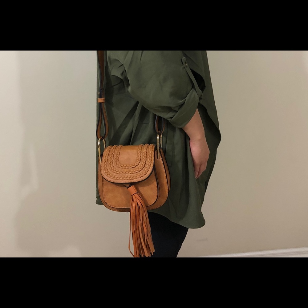 Tan Braided Crossbody Bag - Picture 5 of 5